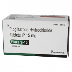 Пиоглитазон (Пиоглар аналог), генерик Актос, Piocare табл. 15мг №100